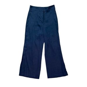 Antonio Melani Linen Wide Leg Navy Blue Pant Women’s Size 6​